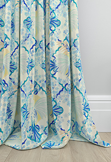 Faded Glamour, China Blue White - Made To Measure Curtains